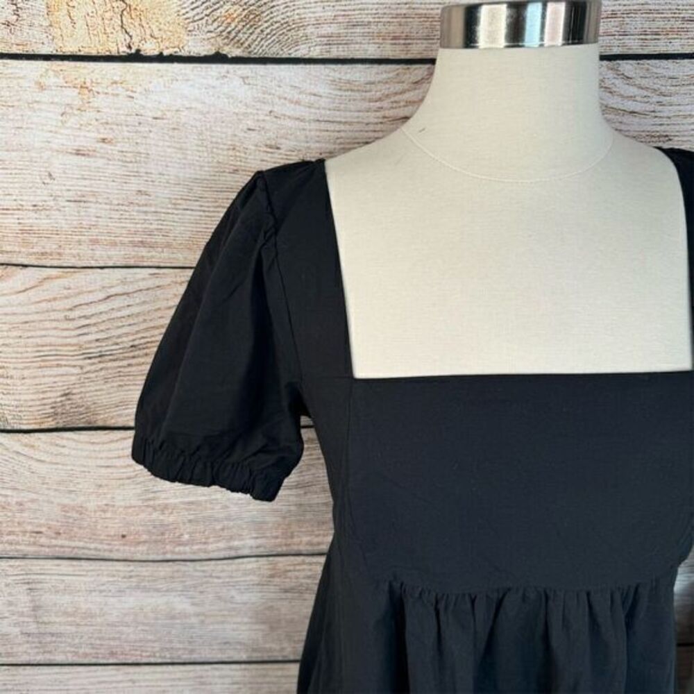 Wild Fable‎ Women's XS Black Babydoll Dress Short Sleeve A-Line - Picture 2 of 7